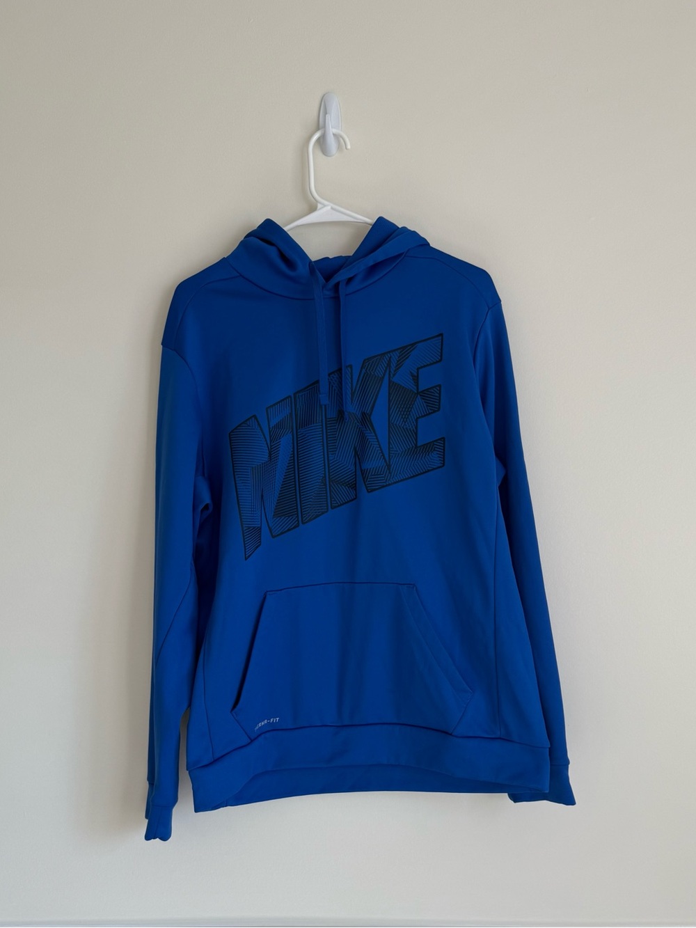 Nike Men’s Royal Blue Zip-Up Hoodie with Black Logo